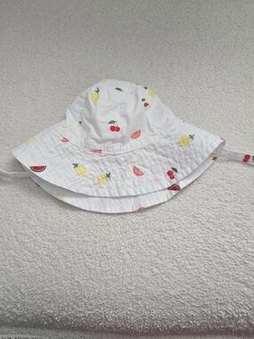 Janie and Jack White Fruit-Print Sun Hat Janie And Jack